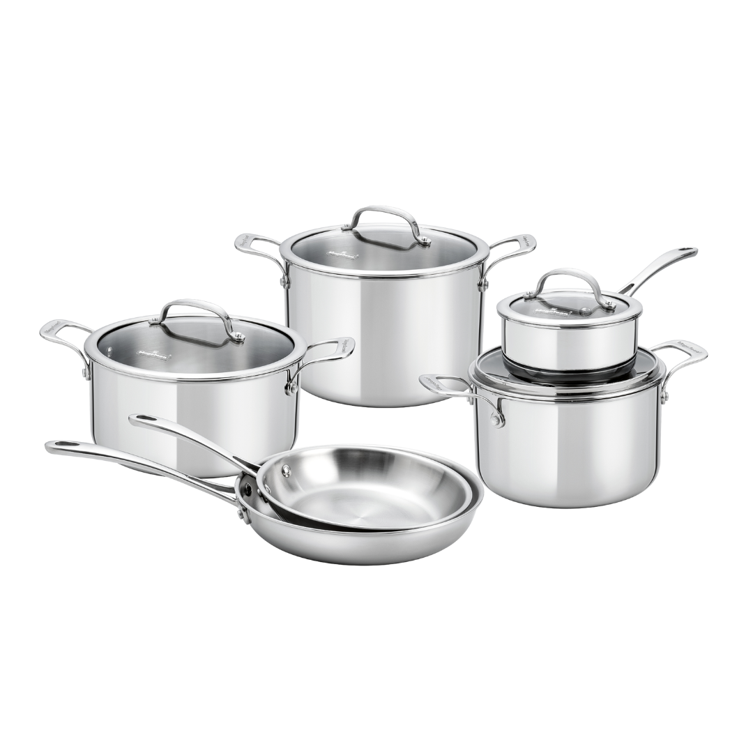 Juego de Olla de 10 Piezas Gourmet Triply Acero Forjada Magefesa