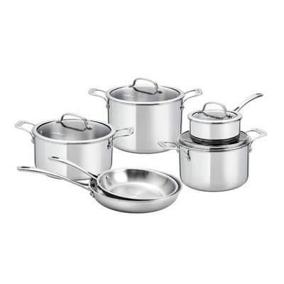 Juego de Olla de 10 Piezas Gourmet Triply Acero Forjada Magefesa