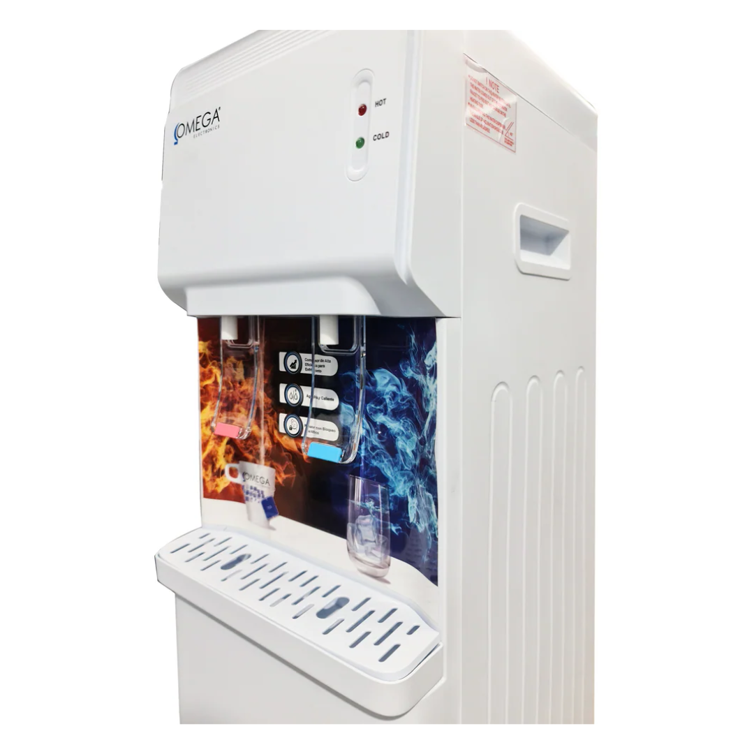 Dispensador de agua Fría/caliente blanco c/carga superior Omega