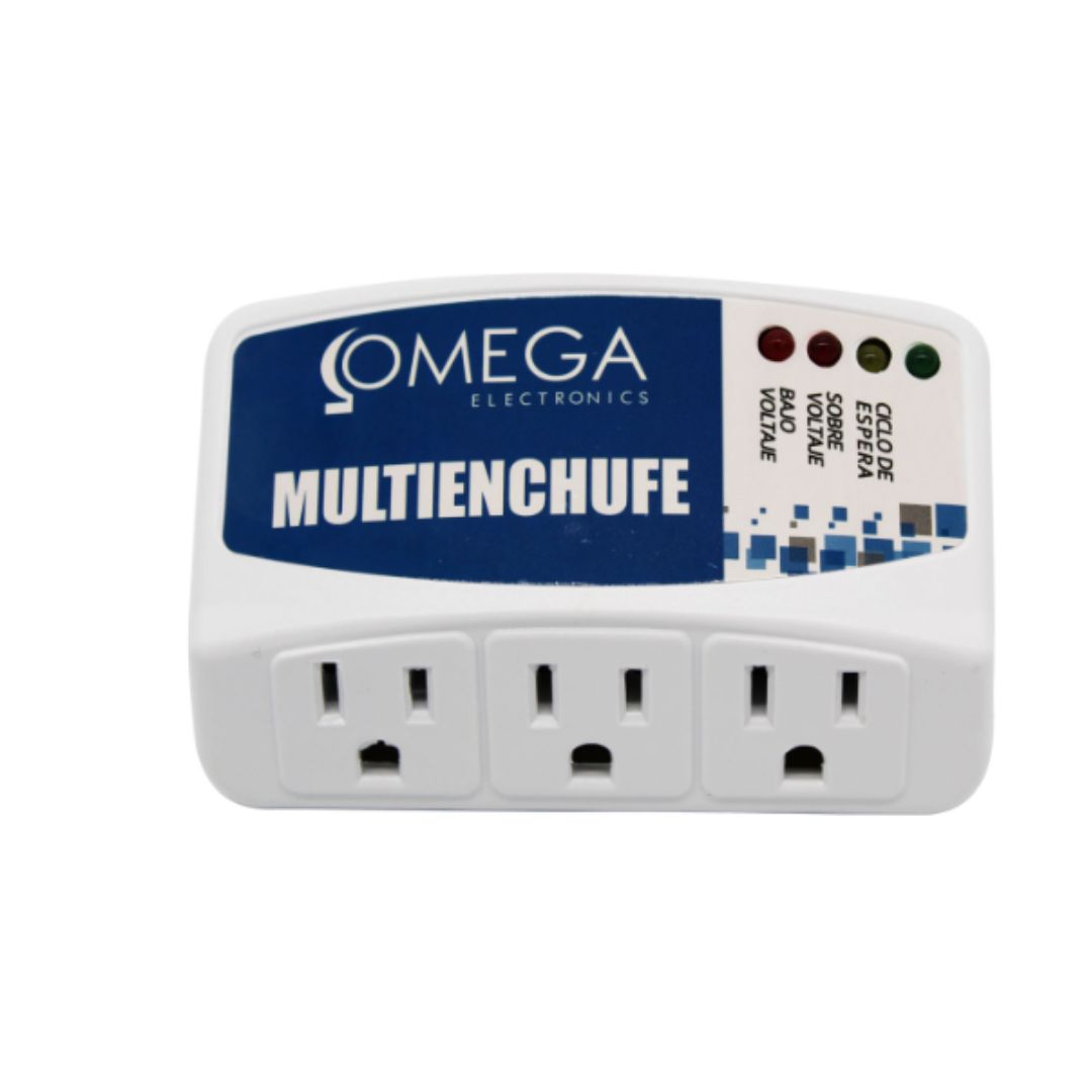 Protector de Voltaje 120V Para Equipos Electrónicos Multienchufe Omega