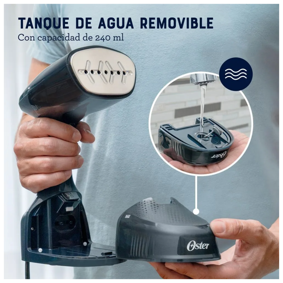 Vaporizador de Telas Portátil Con Cable de 2,5 mts Capacidad de 240 ML Negro Oster®