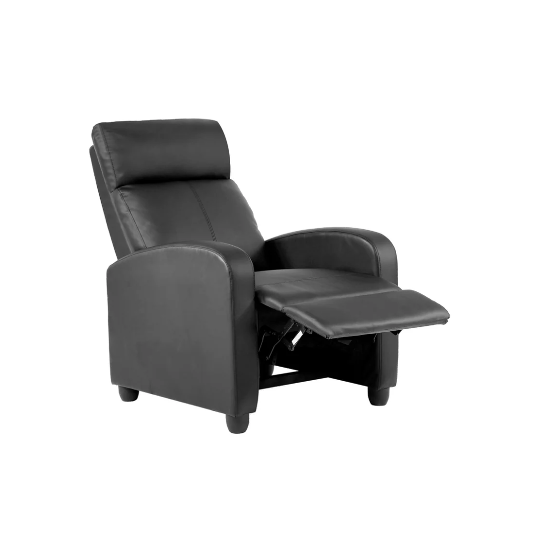 Poltrona/ Sillón Reclinable Moderno Semi Cuero Gris Powerfik