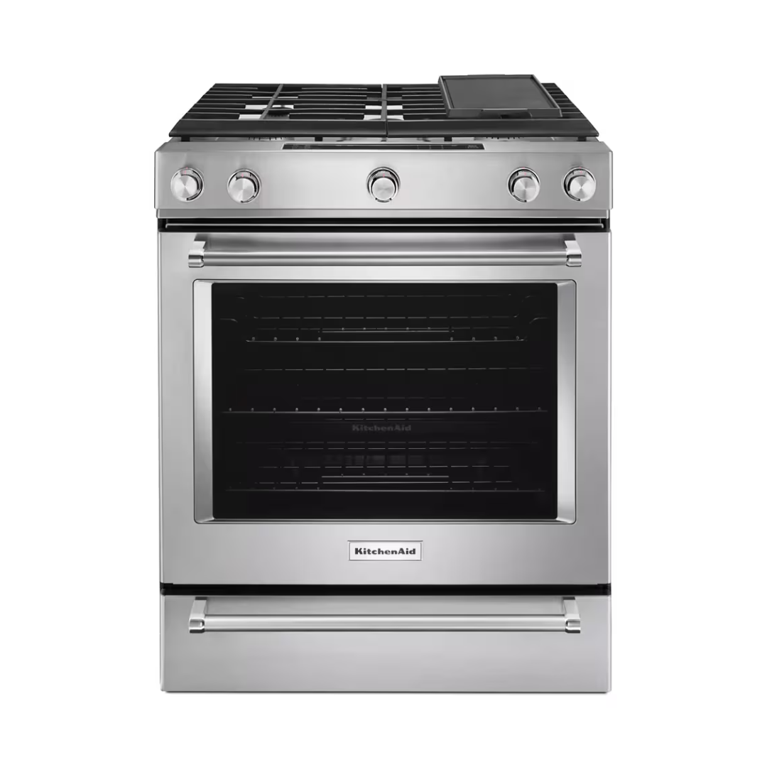 Cocina a Gas 5 Hornillas 30" Acero Inoxidable Kitchenaid