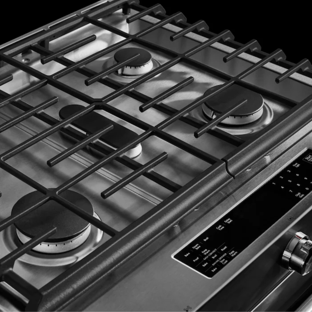 Cocina a Gas 5 Hornillas 30" Acero Inoxidable Kitchenaid