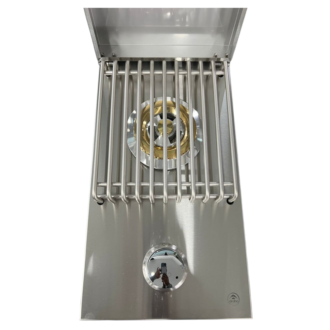 Quemador a Gas 1 Hornillas ( Interiores o Exteriores ) Acero Inoxidable  52 cm X 28 cm Aroha