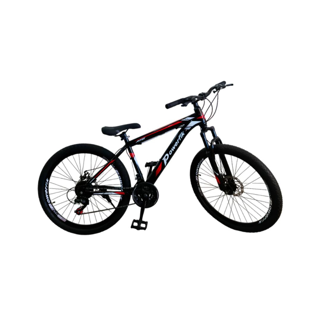 Bicicleta Montañera Rin 26 Negro Roja Powerfik