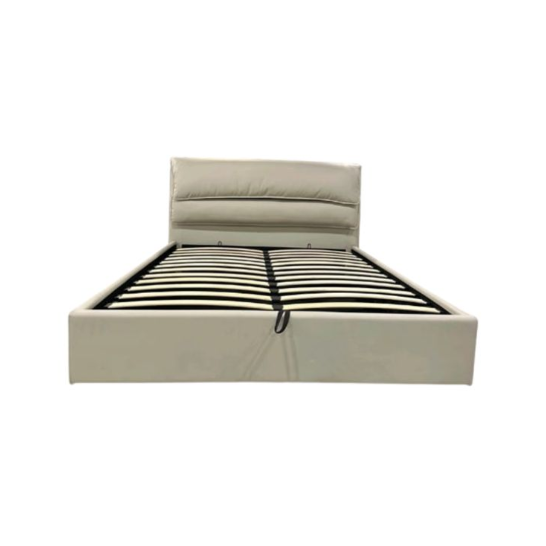 Cama Baúl Con Copete de Cuero King 200x200 Rita Kassalia