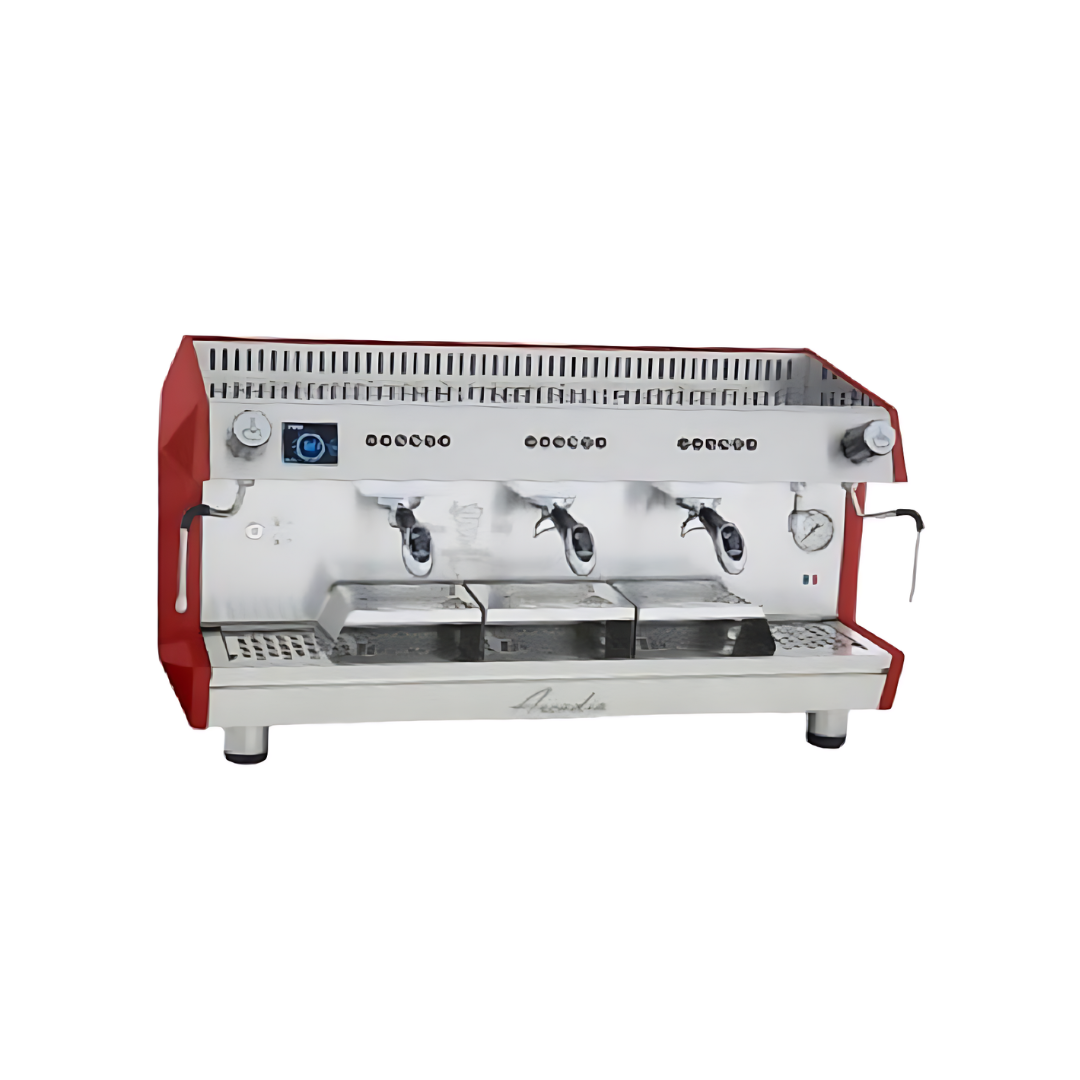 Cafetera Eléctrica Espresso 3 Grupos Roja 17 Litros Arcadia BEZZERA