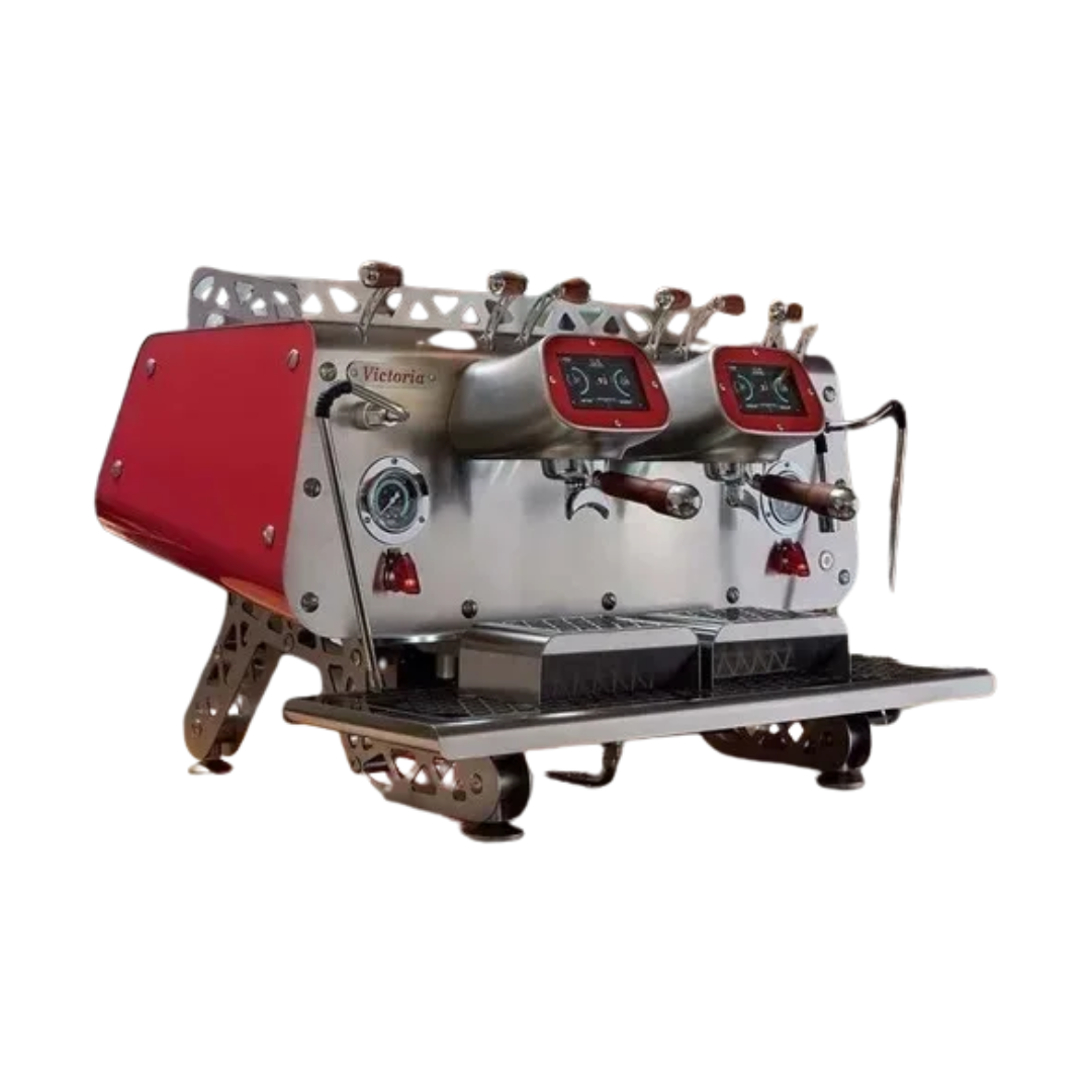 Cafetera Espresso Eléctrica 2 Grupos 11 Litros Acero Inoxidable Victoria Roja BEZZERA