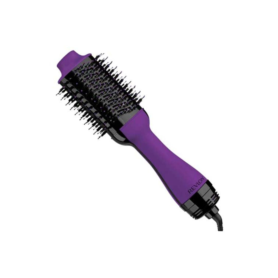 Cepillo Secador Morado Negro 120 Voltios Cable Giratorio Revlon