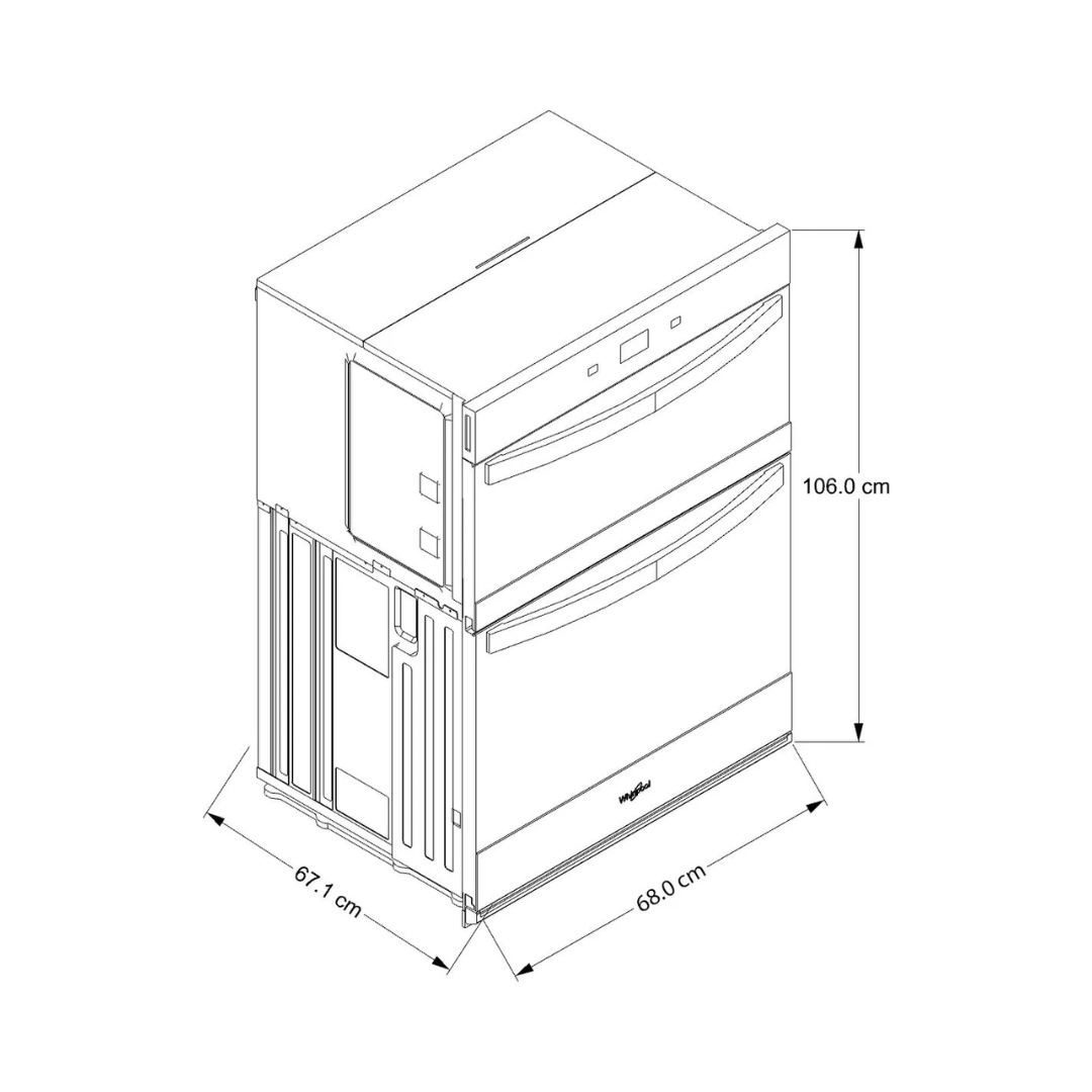 Horno de Pared Combinado de Microonda Eléctrico Air Fry 27" Whirlpool