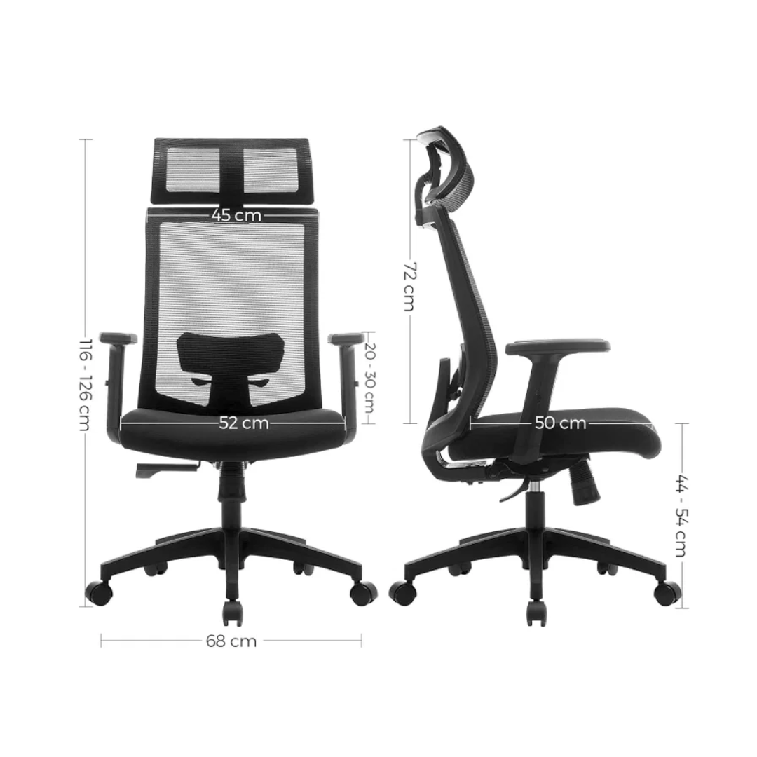 Silla Ejecutiva Gerencial con Malla y Cabecero Powerfik