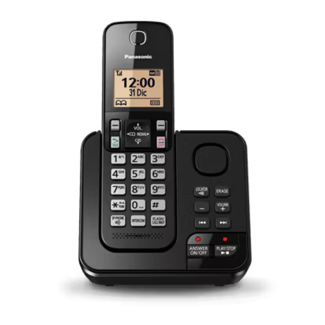 Sistema de Teléfonos Inalámbricos Negro (Contestadora) PANASONIC