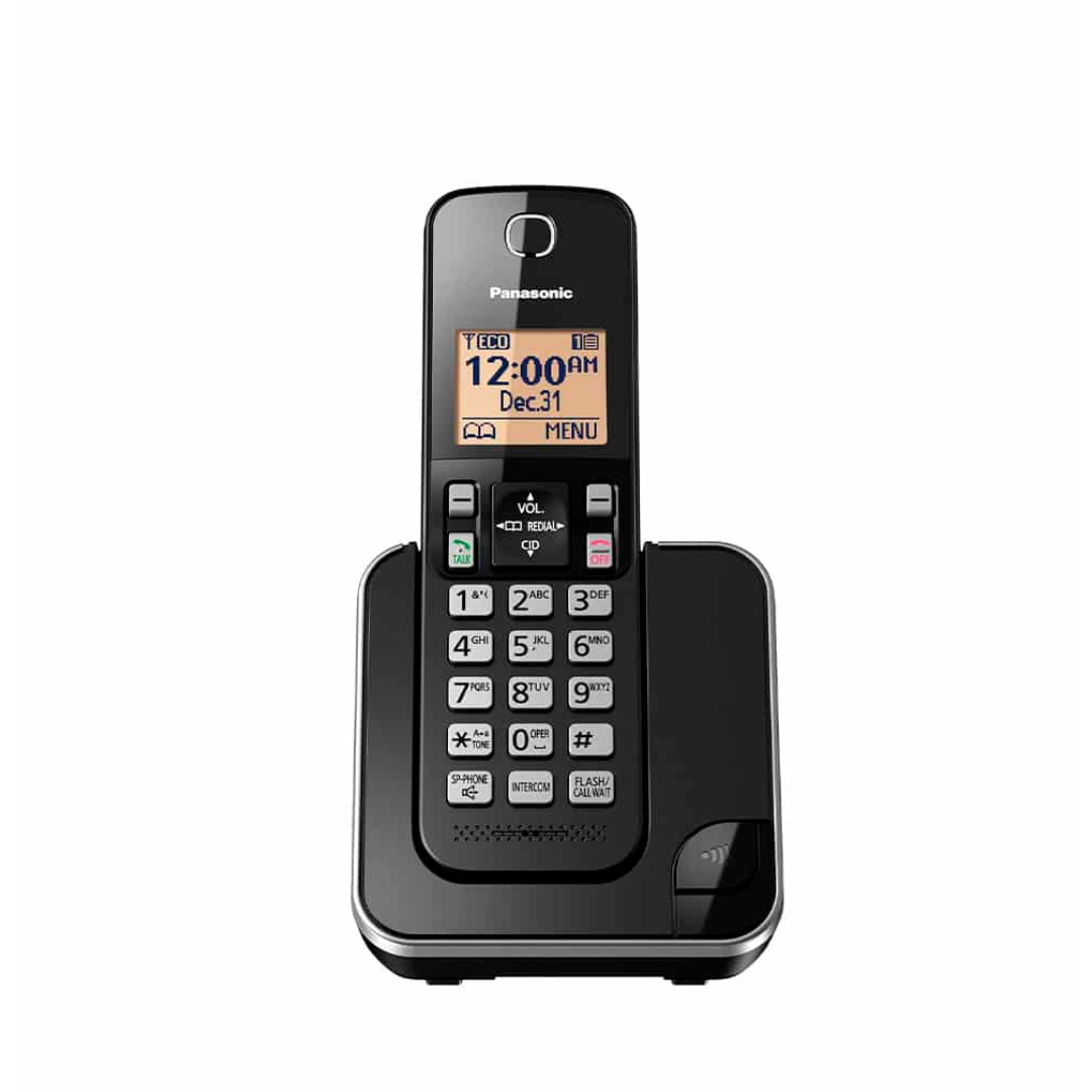 Sistema de Teléfonos Inalámbricos Negro (Con Altavoz) PANASONIC
