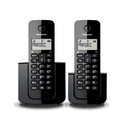 Sistema de Teléfonos Inalámbricos Negro (2 Auriculares) PANASONIC