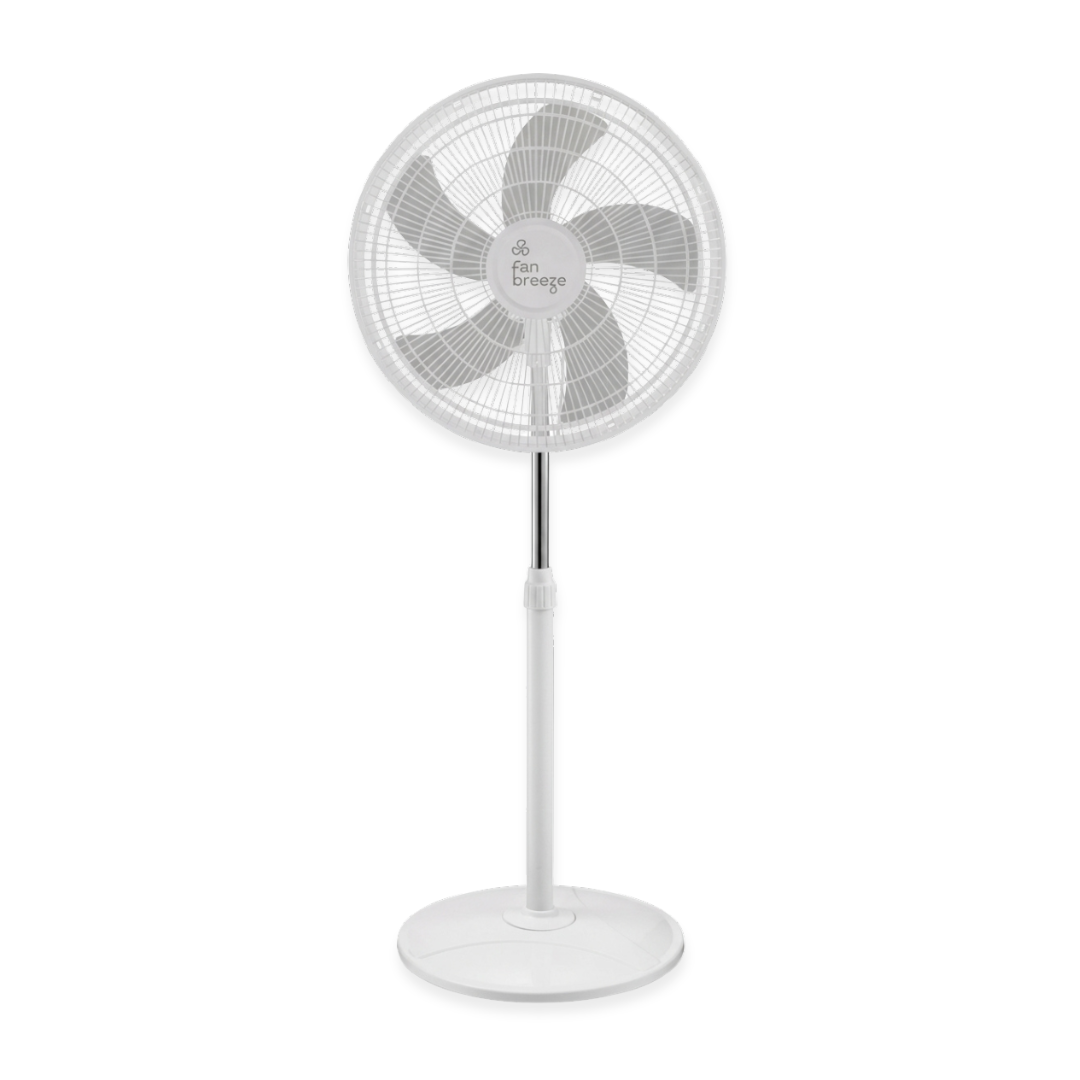 Ventilador De Pedestal 5 ASPAS 18" Blanco FAN BREEZE