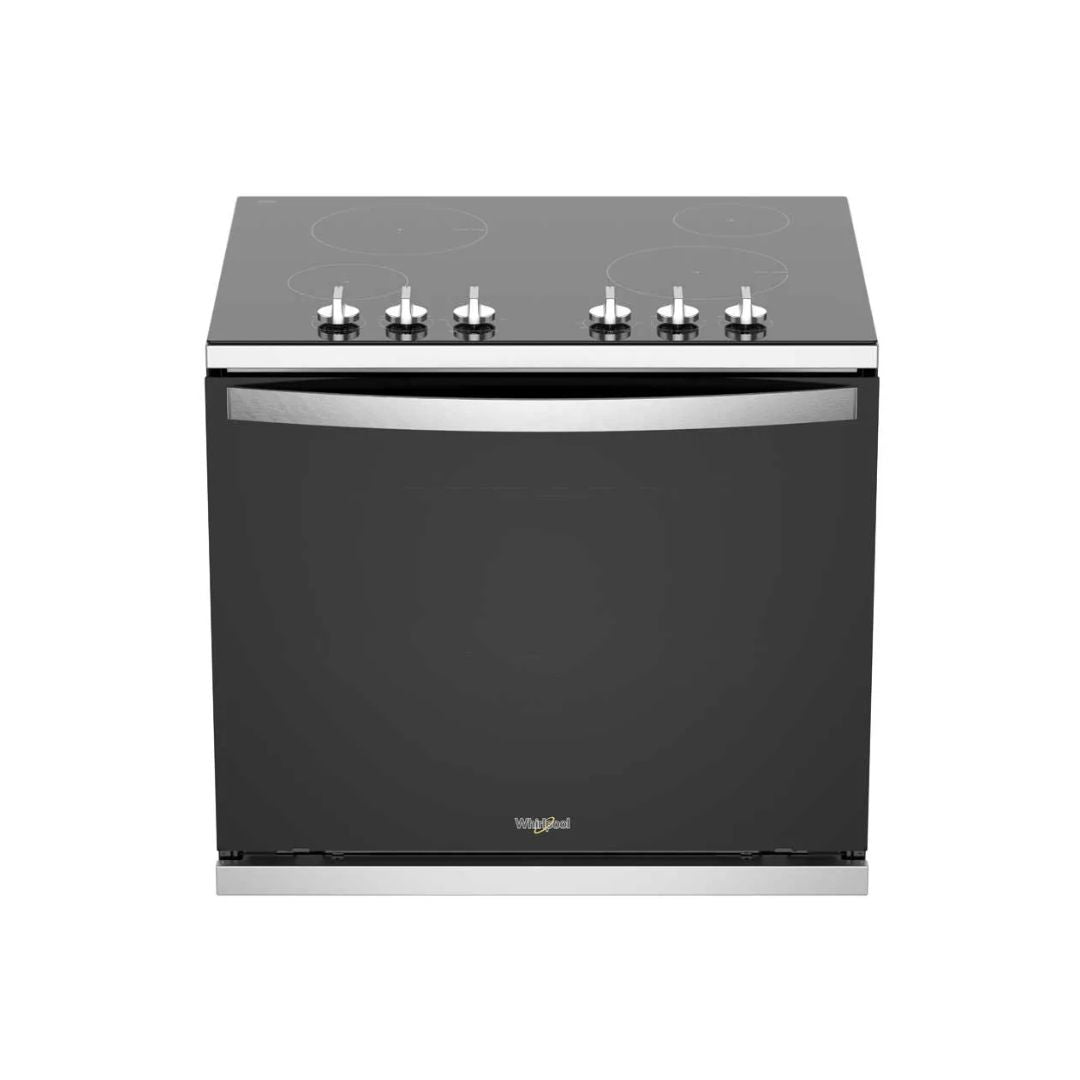 Cocina Eléctrica Para Empotrar Vitrocerámica/ Acero Negro 30" (76 cm) 6 Hornillas Whirlpool