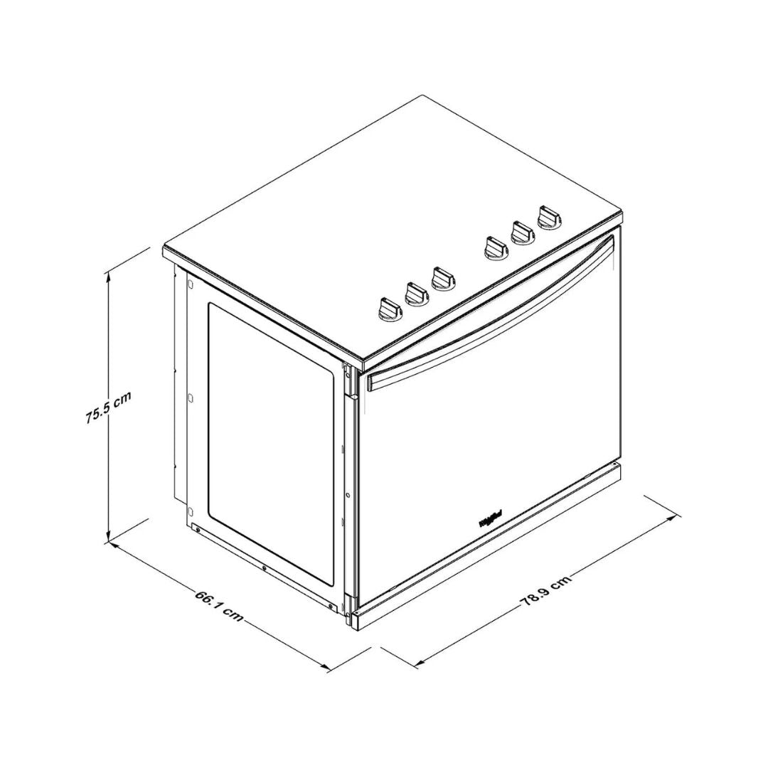 Cocina Eléctrica Para Empotrar Vitrocerámica/ Acero Inoxidable 30" (76 cm) 6 Hornillas Whirlpool