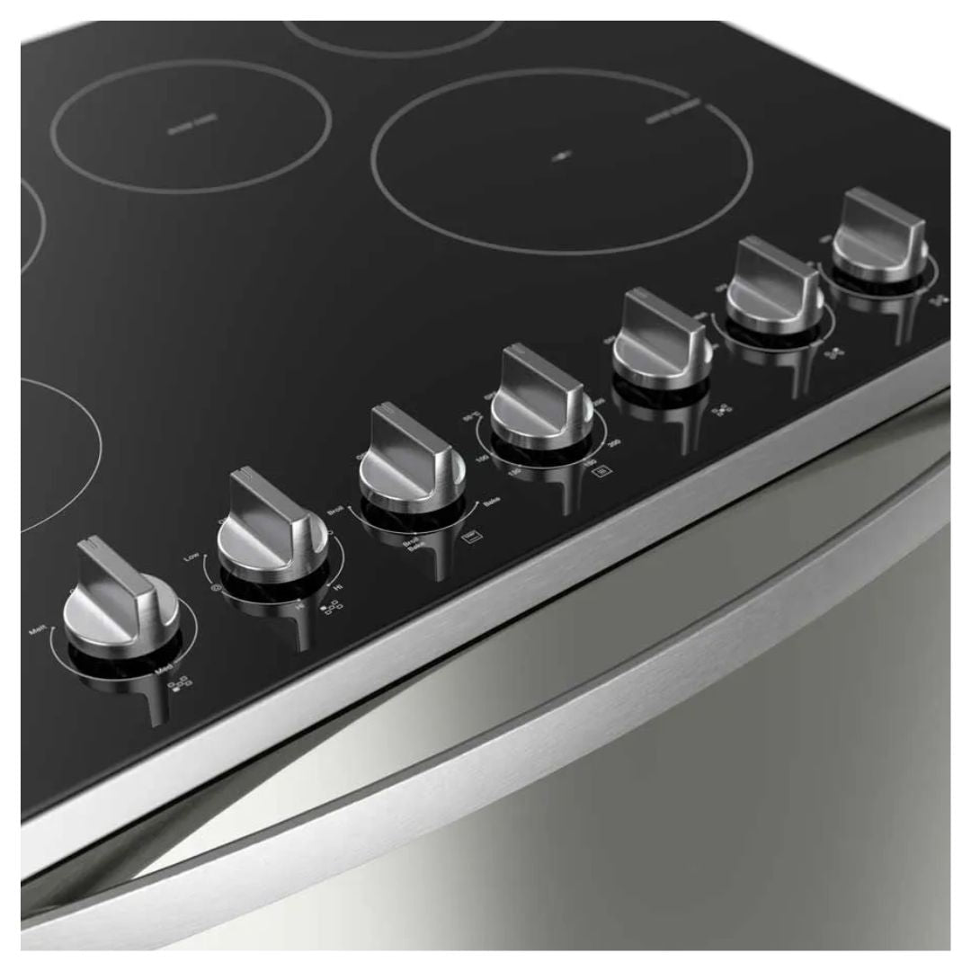 Cocina Eléctrica Para Empotrar Vitrocerámica/ Acero Inoxidable 30" (76 cm) 6 Hornillas Whirlpool