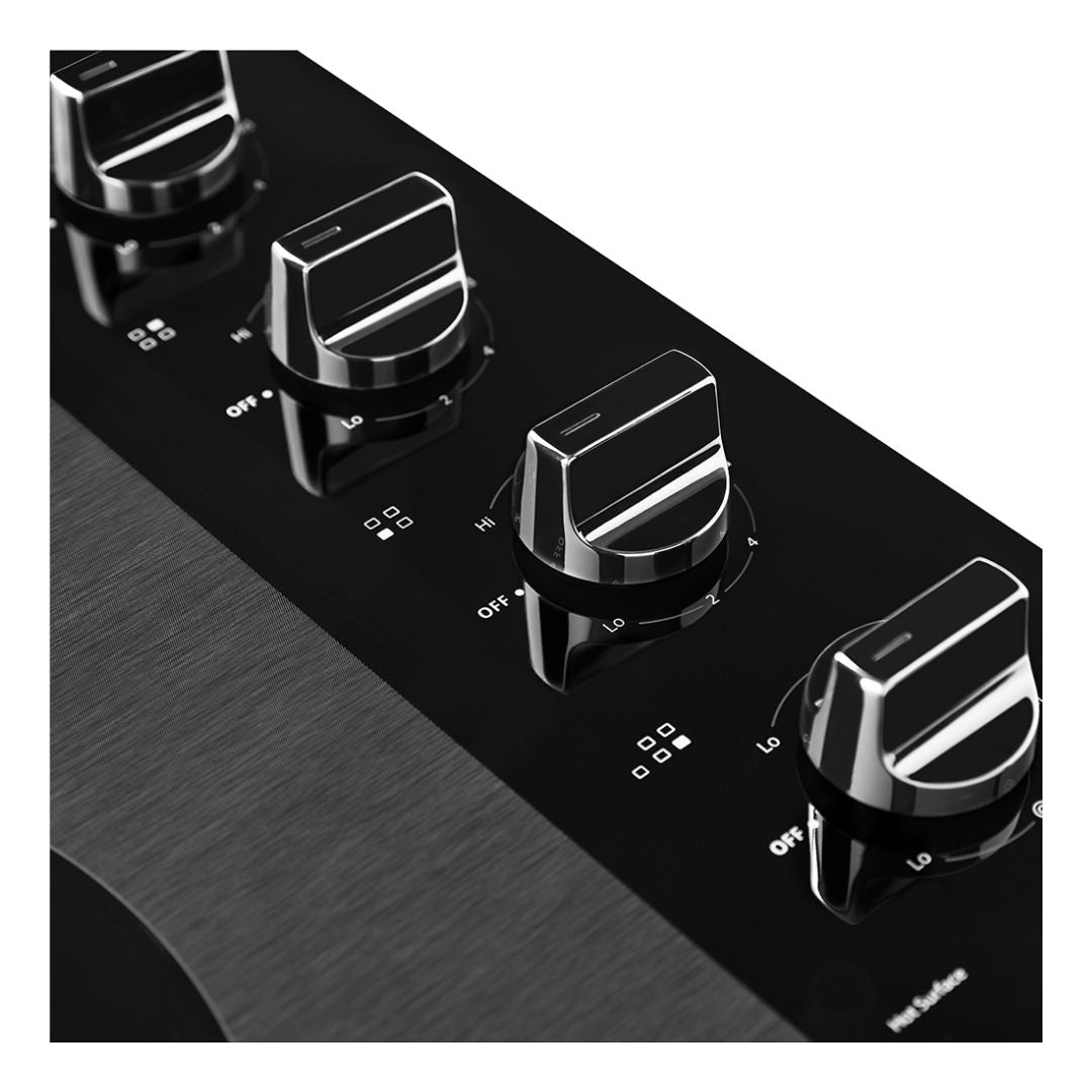 Tope Eléctrico de Perilla Negras  4 Hornillas Vitrocerámica 30" Whirlpool