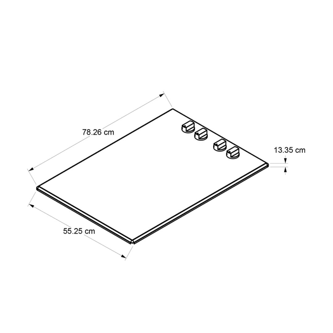 Tope Eléctrico de Perilla Negras  4 Hornillas Vitrocerámica 30" Whirlpool