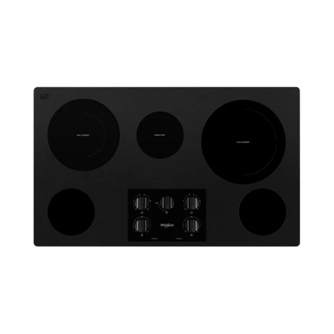 Tope Eléctrico de Perrilla Negra 5 Hornillas 36" Whirlpool