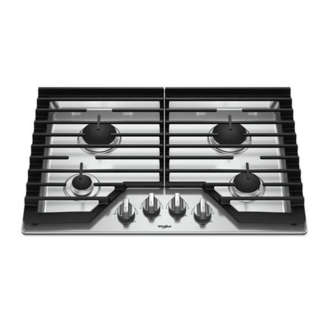 Tope a Gas 4 Hornillas 30" Acero Inoxidable Whirlpool