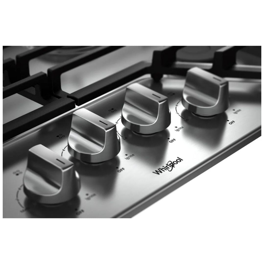 Tope a Gas 4 Hornillas 30" Acero Inoxidable Whirlpool