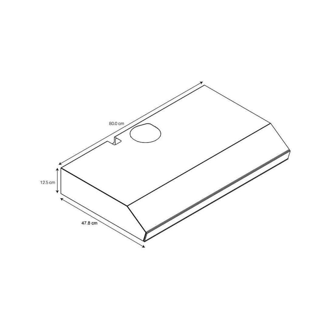 Campana Tipo Compacta Empotrable de 76 cm Silver Whirlpool