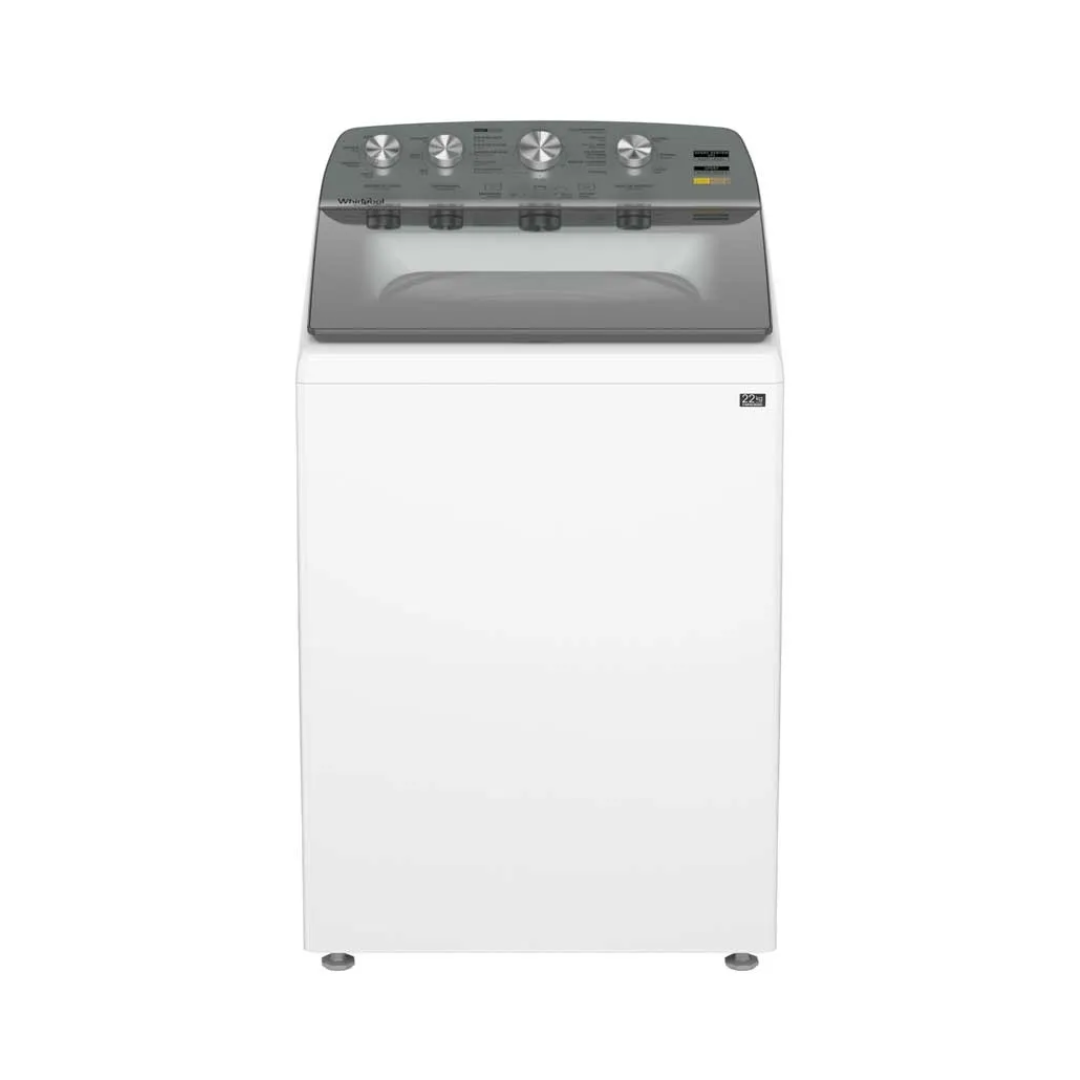 Lavadora 22 Kg Carga Superior Xpert Dual Agitador 2 en 1 Blanca Whirlpool
