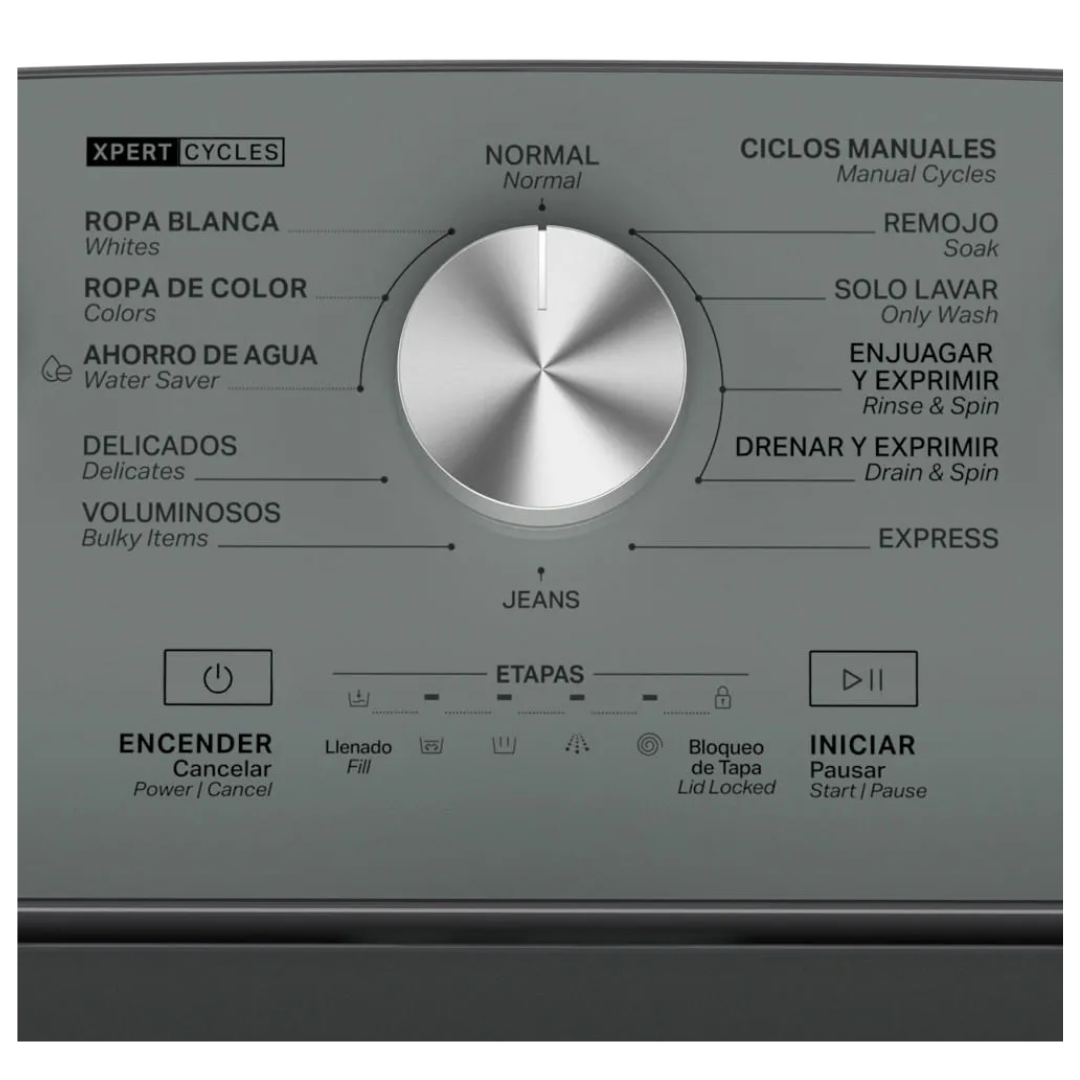 Lavadora 22 Kg Carga Superior Xpert Dual Agitador 2 en 1 Blanca Whirlpool