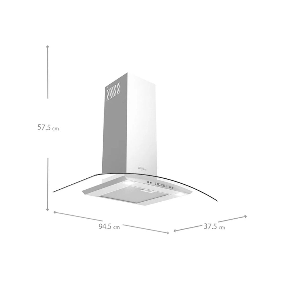 Campana de Pared Decorativa 90cm Gris Whirlpool