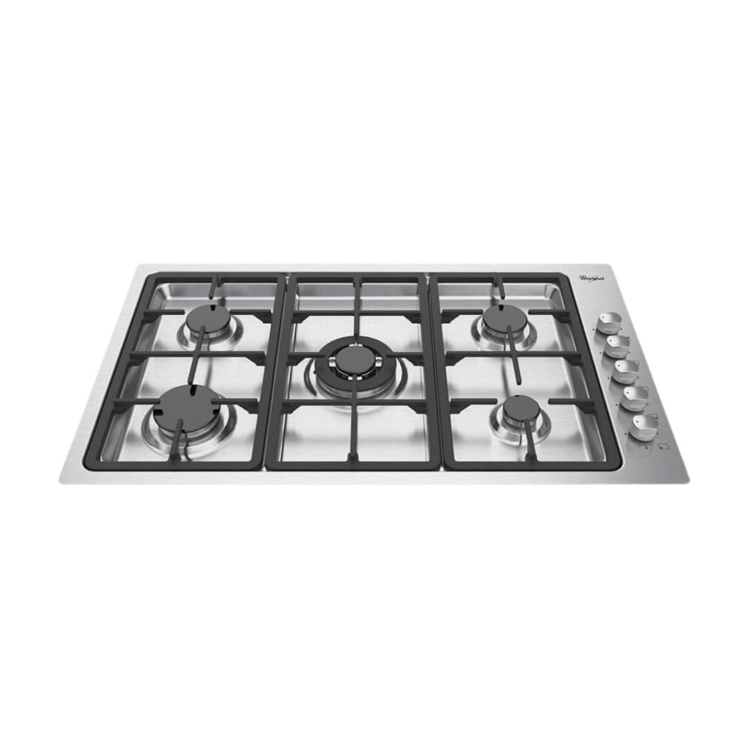 Tope a Gas 5 Hornillas Acero Inoxidable 30" Whirlpool