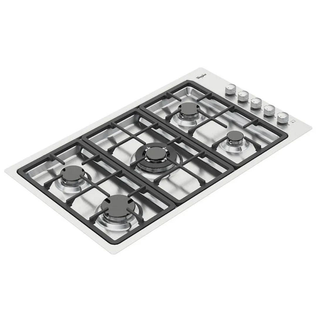 Tope a Gas 5 Hornillas Acero Inoxidable 30" Whirlpool