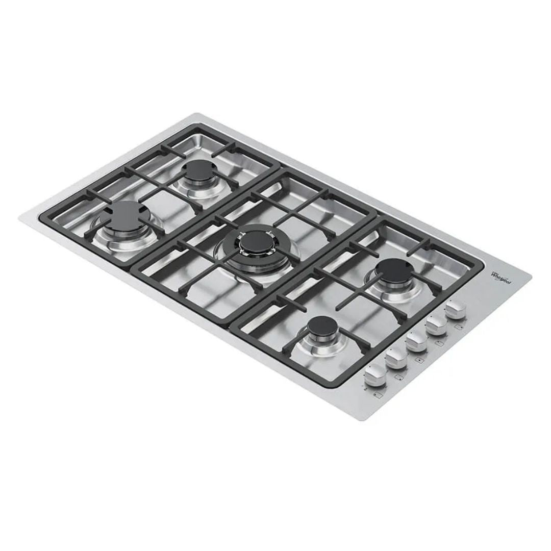 Tope a Gas 5 Hornillas Acero Inoxidable 30" Whirlpool