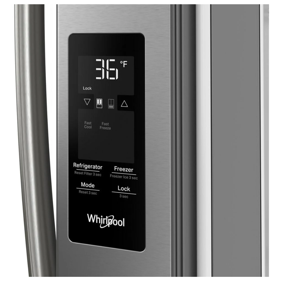 Nevera French Door de 36" Con Puerta Francesa Capacidad de 31 pies Cu Acero Inoxidable Whirlpool