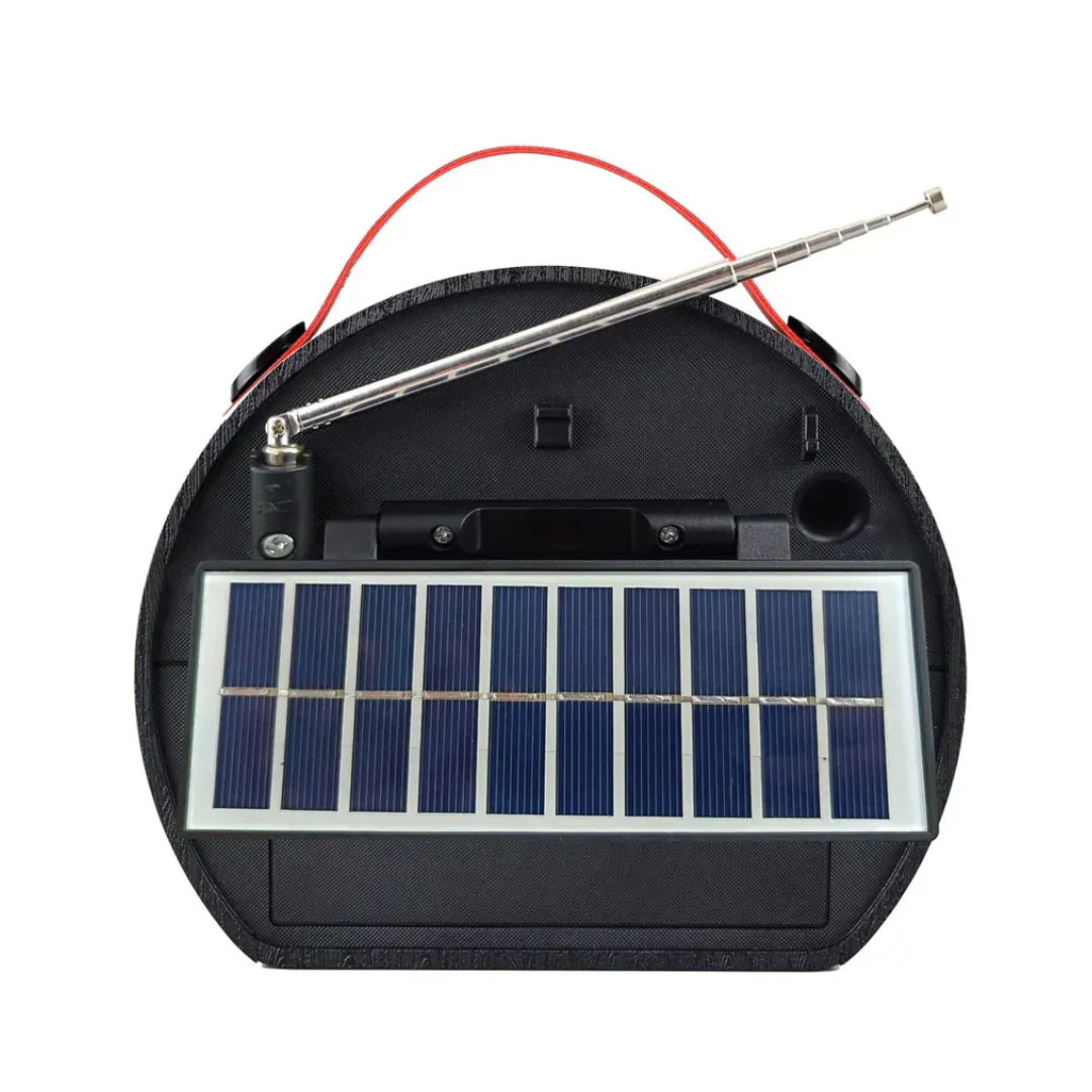 Radio Portátil Recargable AM/FM Bluetooth Panel Solar Estilo Vintage Fepe