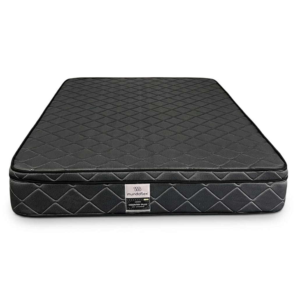 Colchón Con Resortes Acolchado Country Plus Matrimonial Mundoflex