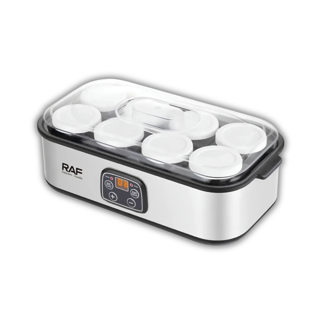 Maquina Yogurt Digital Vidrio Acero Inoxidable 25w Blanco RAF