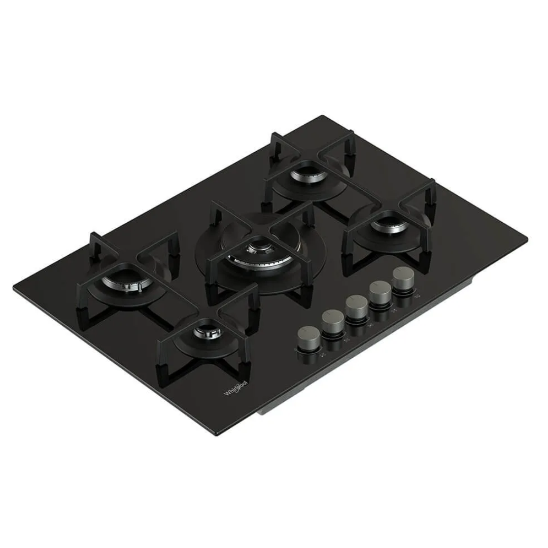 Tope a Gas Vitrocerámica 5 Hornillas 29" De Perrilla Whirlpool