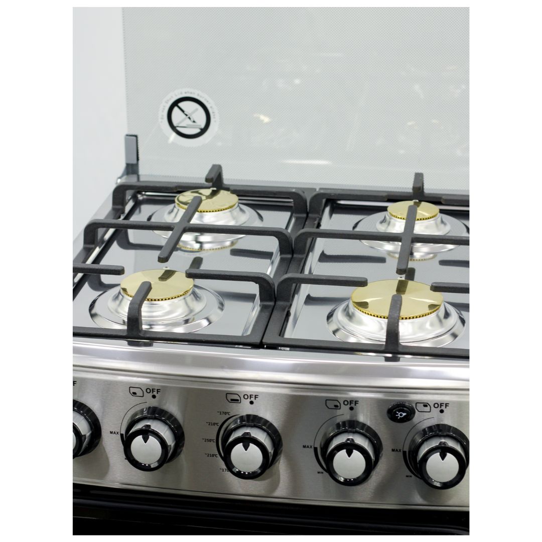 Cocina a Gas 4 Hornillas Con Encendido Eléctrico Acero Inoxidable Doral