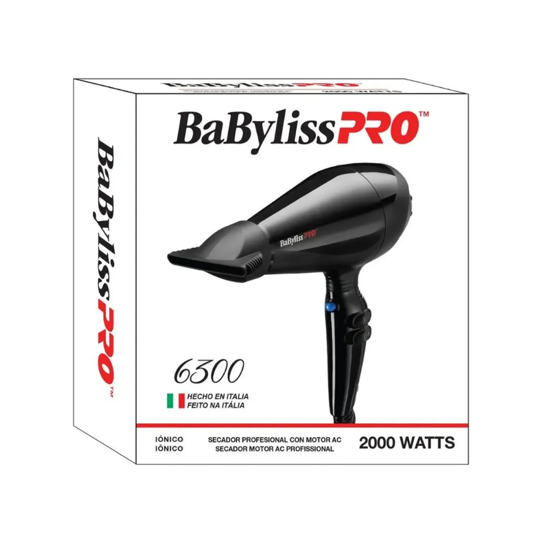 Secador de Cabello 2000Watts Pro Ionico Negro Babyliss