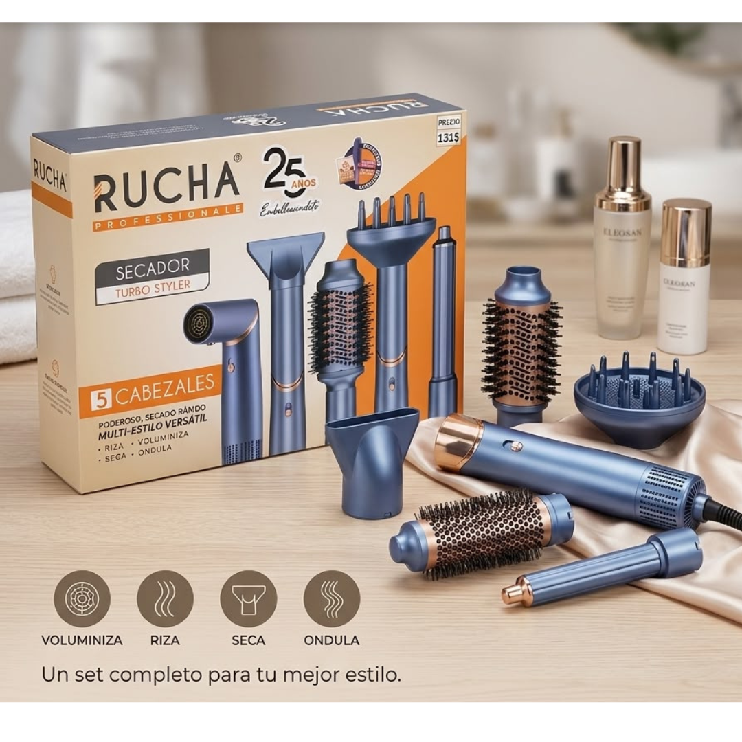 Secador Turbo Styler 5 en 1 Rucha