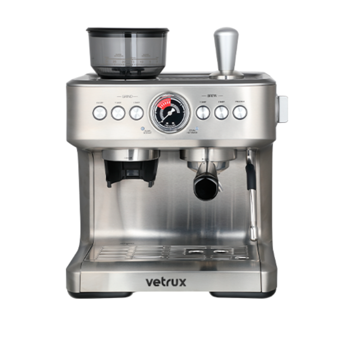 Cafetra Espresso Con Molino – Barista Pro Acero Vetrux