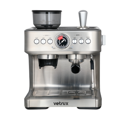 Cafetra Espresso Con Molino – Barista Pro Acero Vetrux