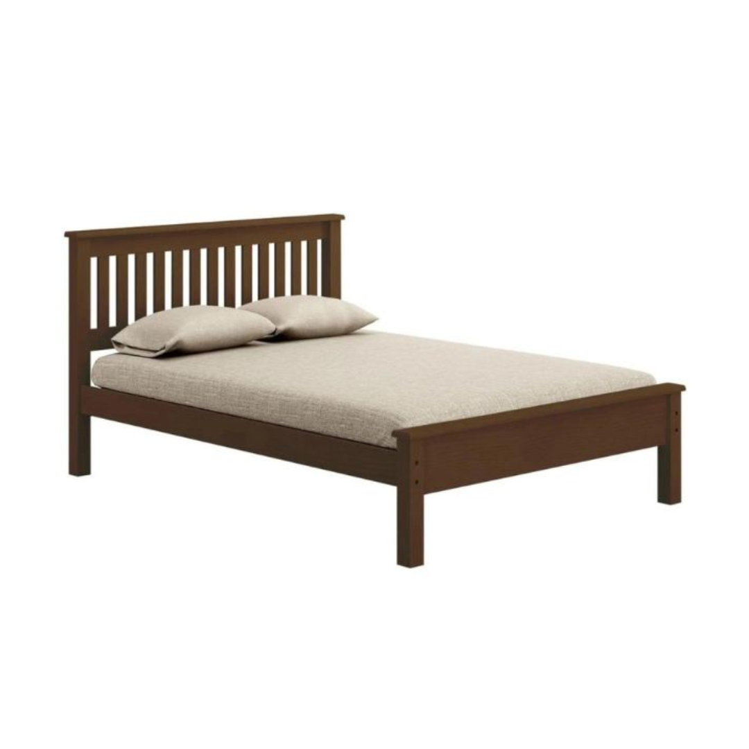 Cama Matrimonial Madera de Pino 140x190 Marrón Oscuro Maxiflex