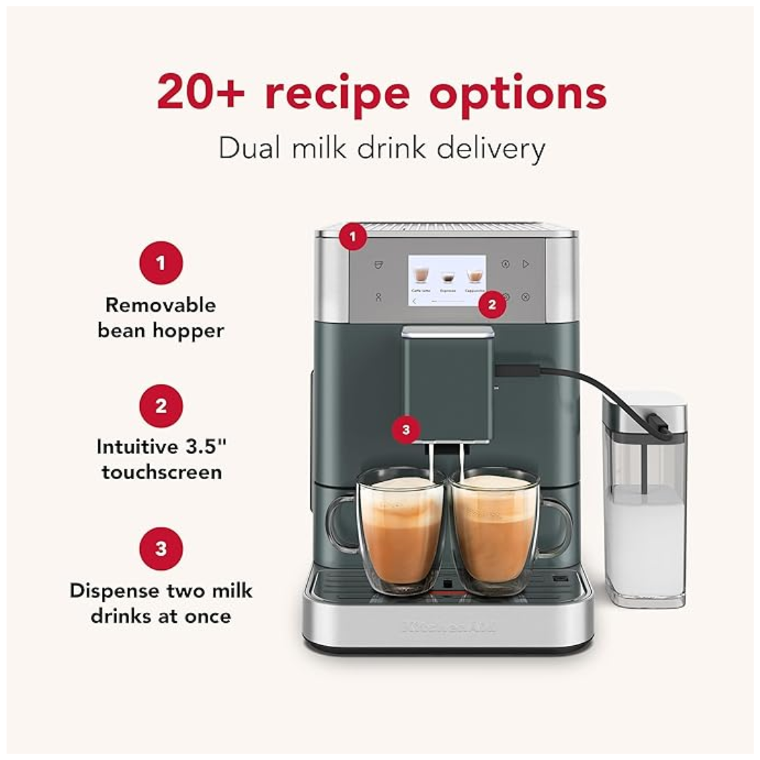 Cafetera Espresso Automática KF7 Con Espumador de Leche Kitchenaid