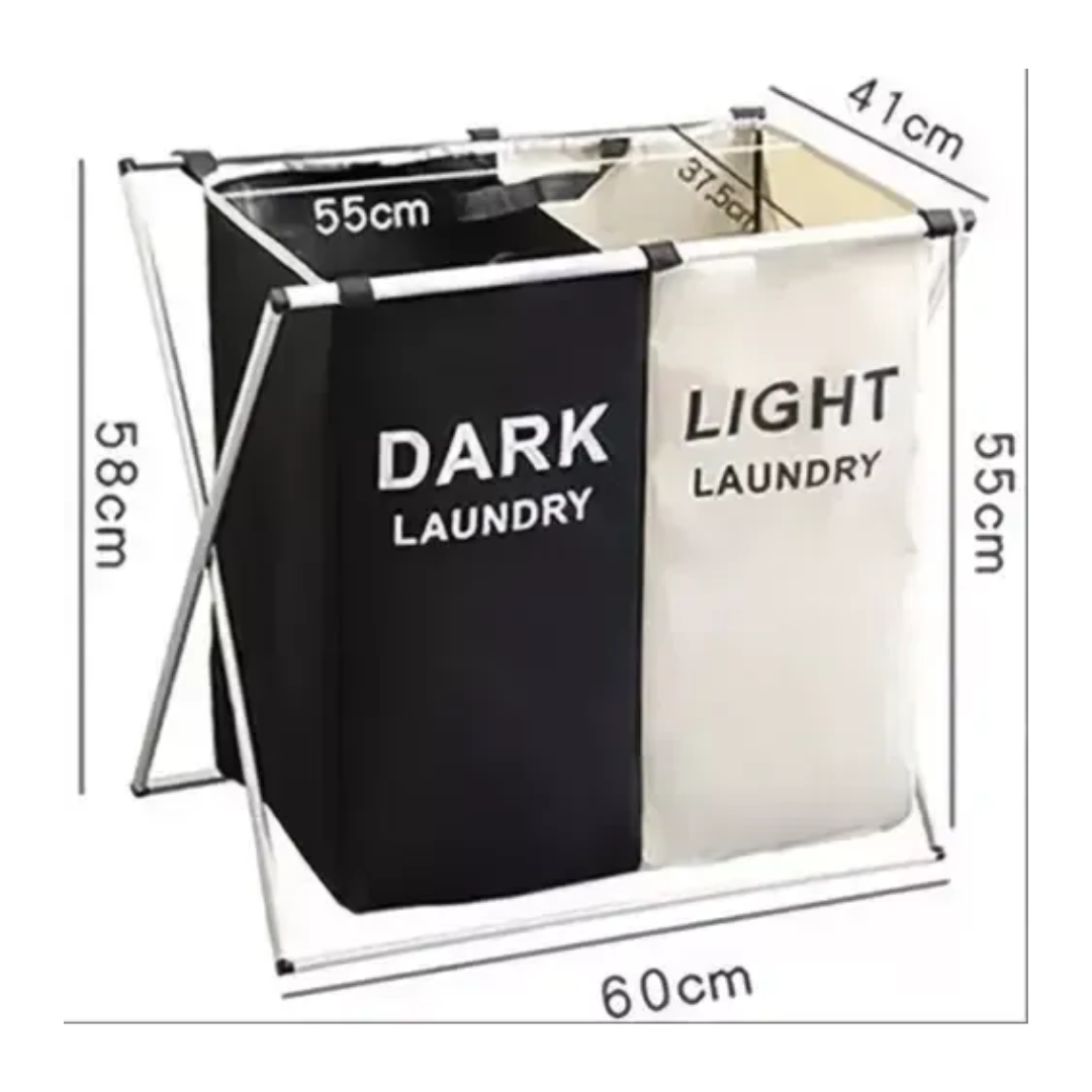 Cesta de Ropa de Tela Dual 59 Cm