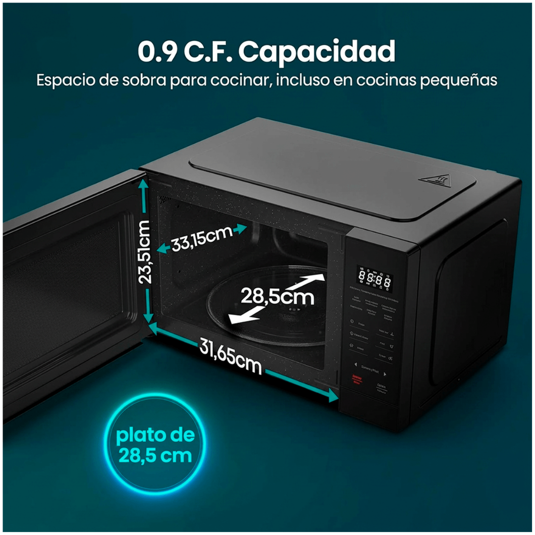 Microonda Digital 25 Litros Negro 900W Hisense