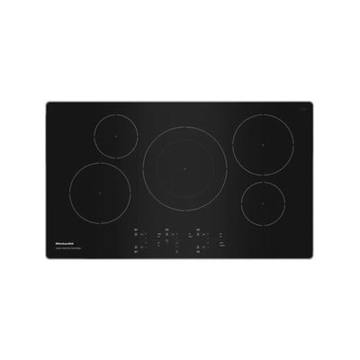 Tope de Inducción Eléctrico 36" 5 Hornillas Vitrocerámica Digital  Kitchenaid